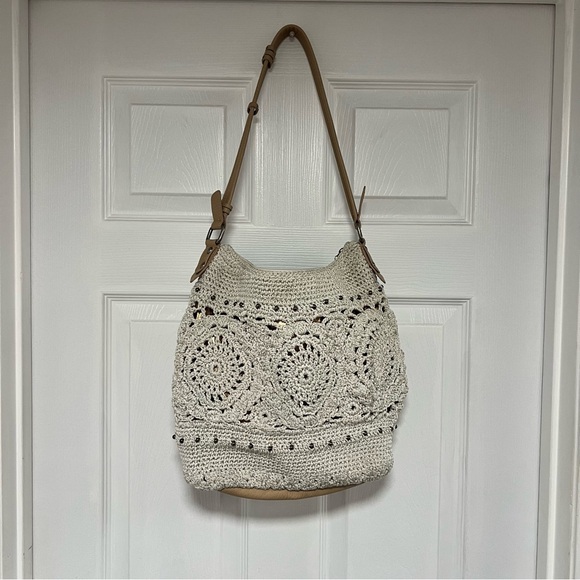 The Sak Cream and Tan Crochet Hobo Bag - Picture 4 of 8